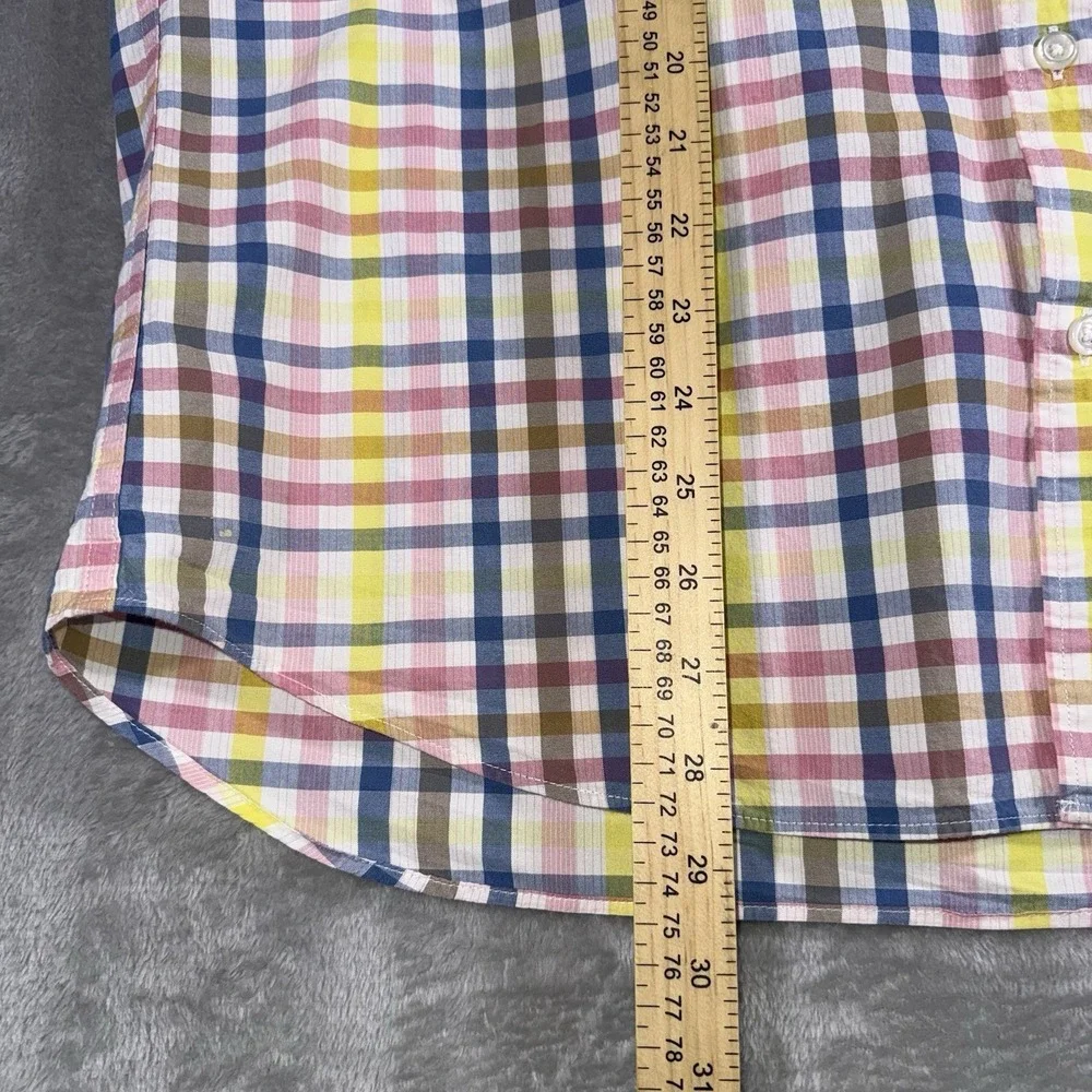 J Crew Shirt Mens XL Colorful Flex Washed Short Sleeve Button Up Preppy Spring - Picture 4 of 9